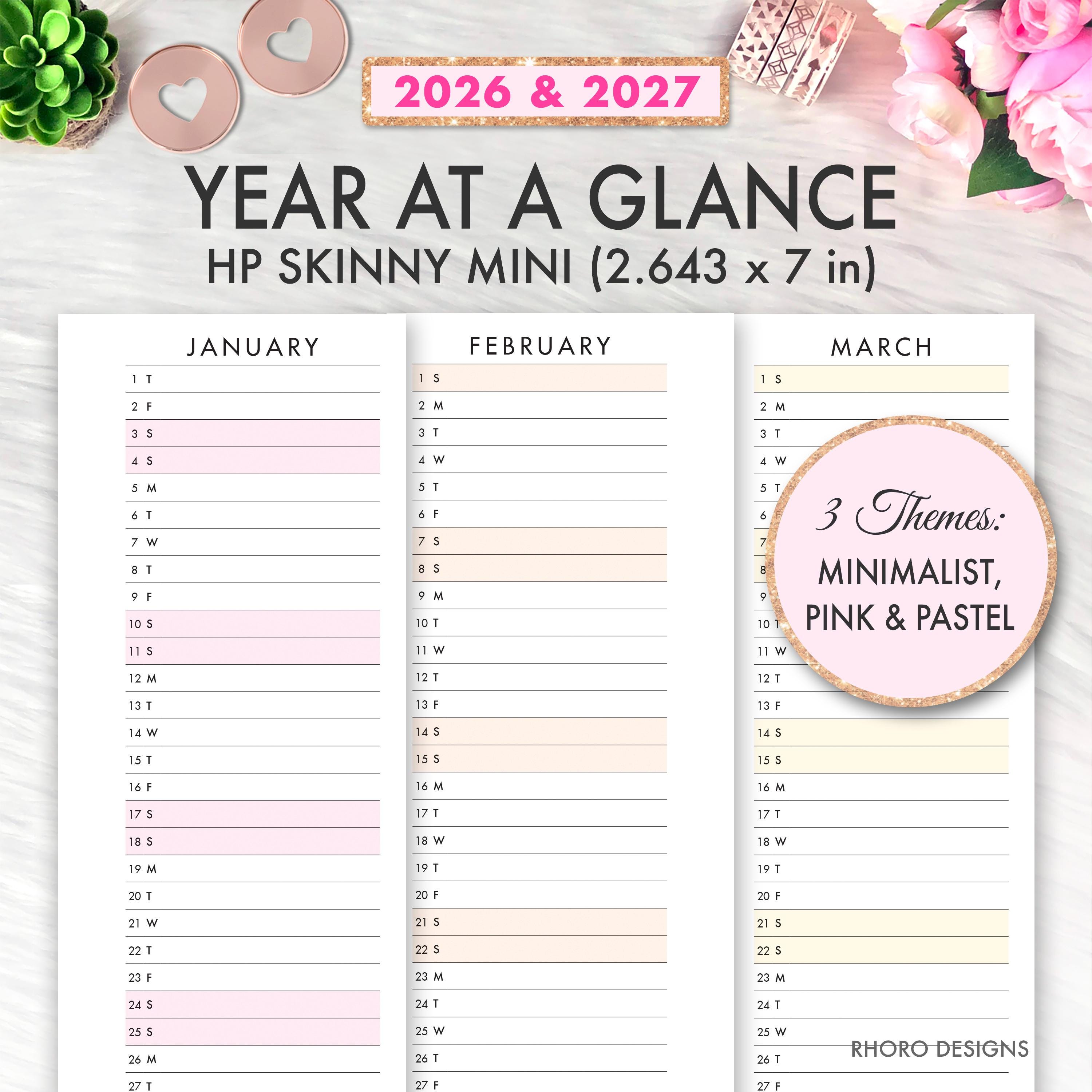 SKINNY MINI Happy Planner Inserts, Happy Planner Skinny Mini Printable ...