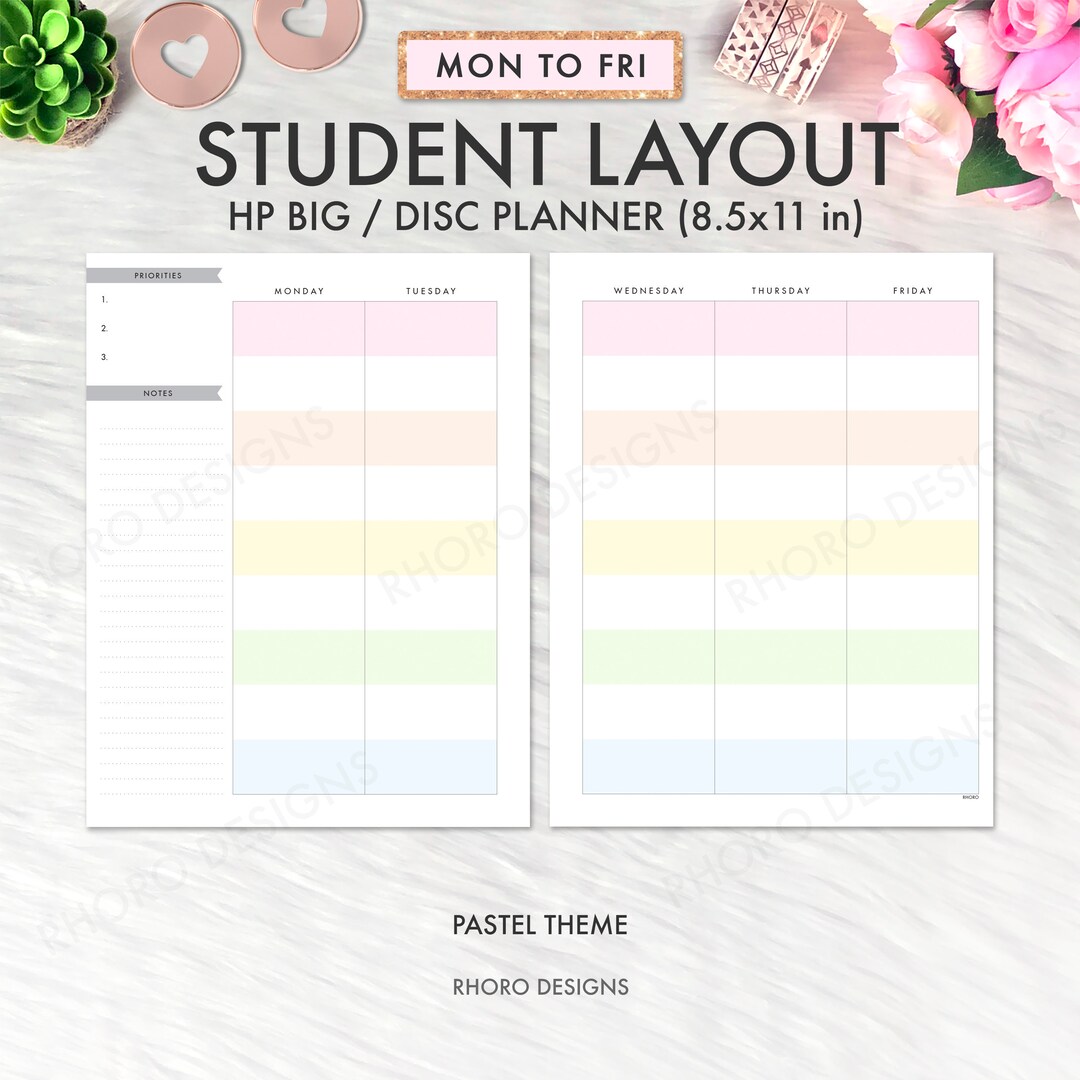 Student Planner Printable, Happy Planner Big Printable, Big Happy ...