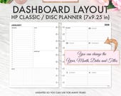 EDITABLE Happy Planner Dashboard Printable, Happy Planner Dashboard Layout, Classic Happy Planner Printable, Homebody Weekly Happy Planner