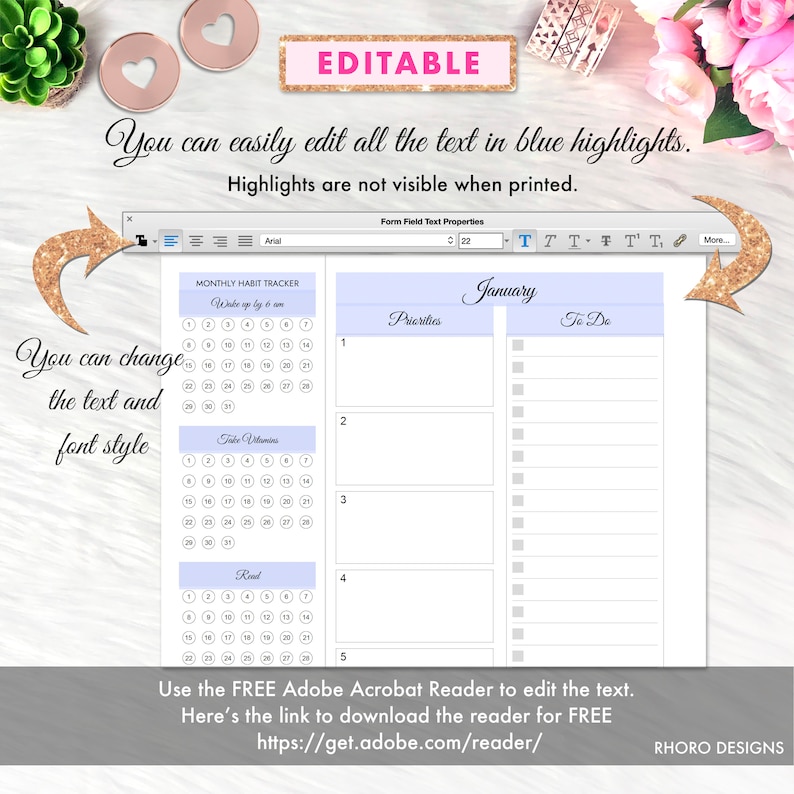 Happy Planner Monthly Printable Inserts Monthly Overview Etsy