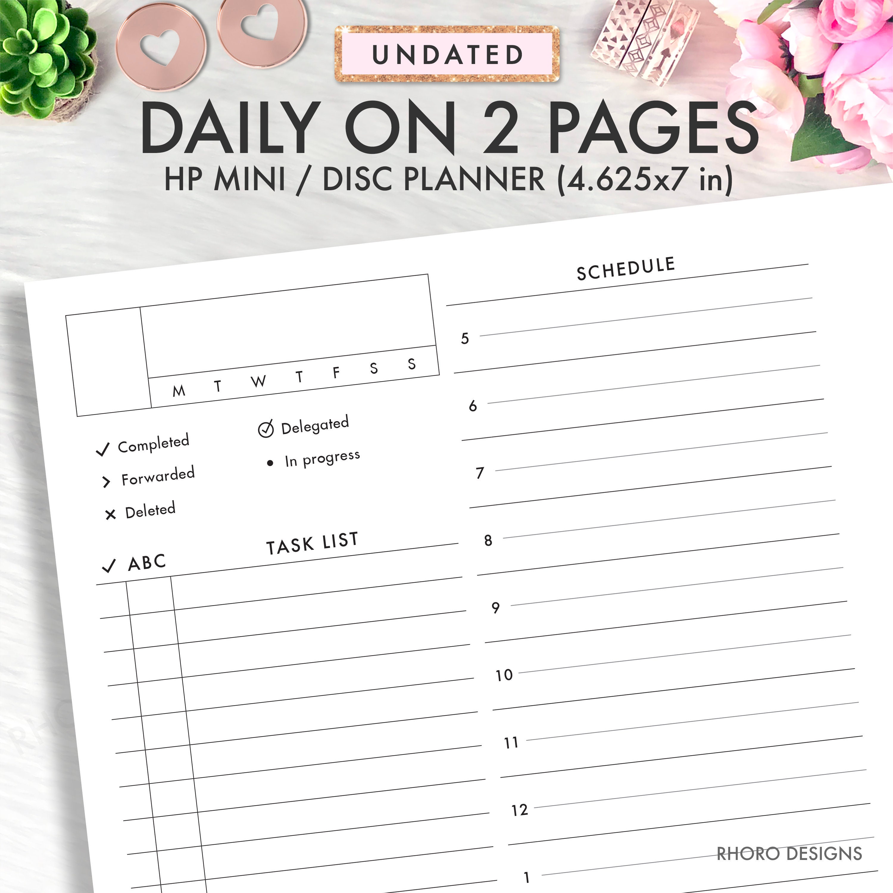 MINI Happy Planner Inserts Happy Planner Inserts Printable Etsy