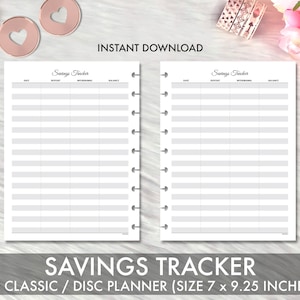 Happy Planner Classic SAVINGS TRACKER Printable Insert, SAVINGS Tracker Log Happy Planner Classic Refill Printable Inserts Planner 2025