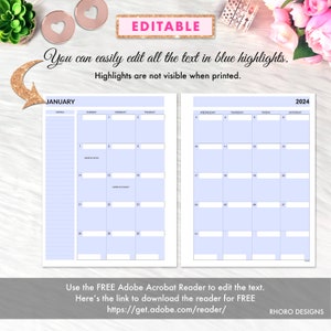 EDITABLE Happy Planner Big Inserts, Monthly Planner, Month, Happy ...