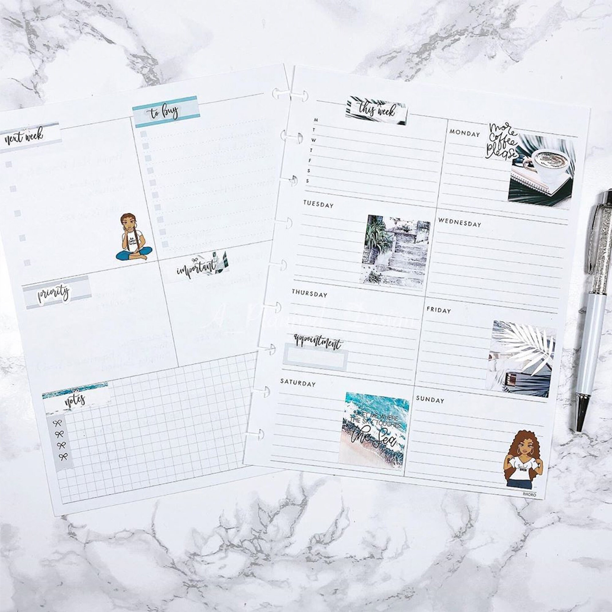 Dashboard Layout CLASSIC HAPPY PLANNER Printable Insert Etsy