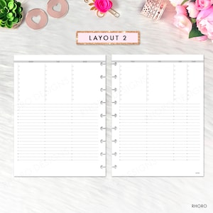 Classic Happy Planner Inserts, Weekly Grid with Time, Weekly Undated, Happy Planner Classic Printable Inserts, Weekly Undated, Weekly Refill image 4