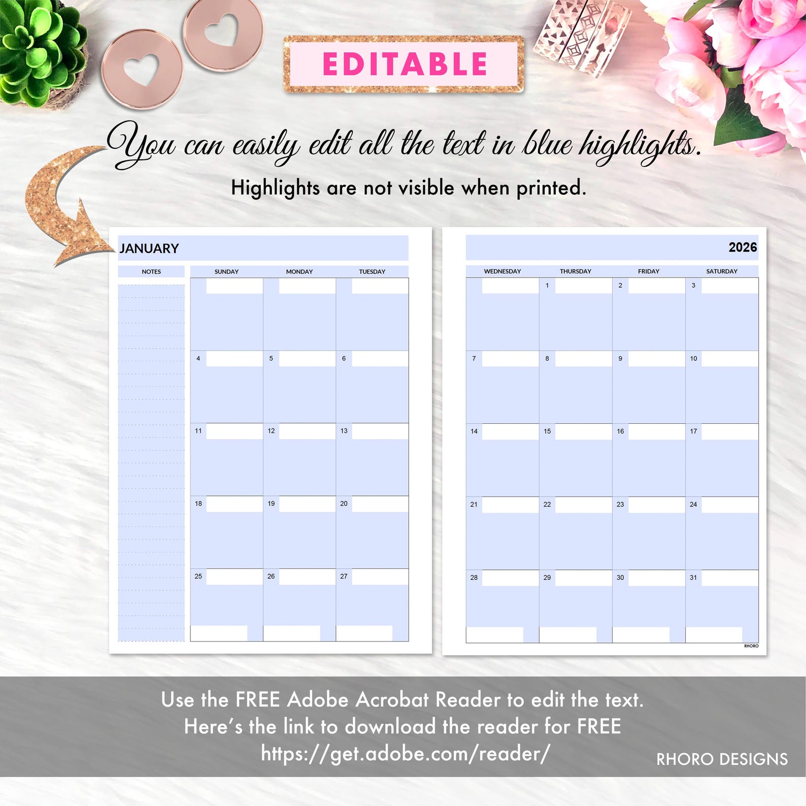 EDITABLE Classic Happy Planner Inserts, Happy Planner Inserts Printable ...