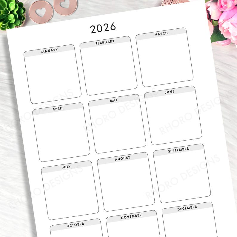 Happy Planner Classic Calendar Inserts, 2026 2027 Calendar, Yearly ...