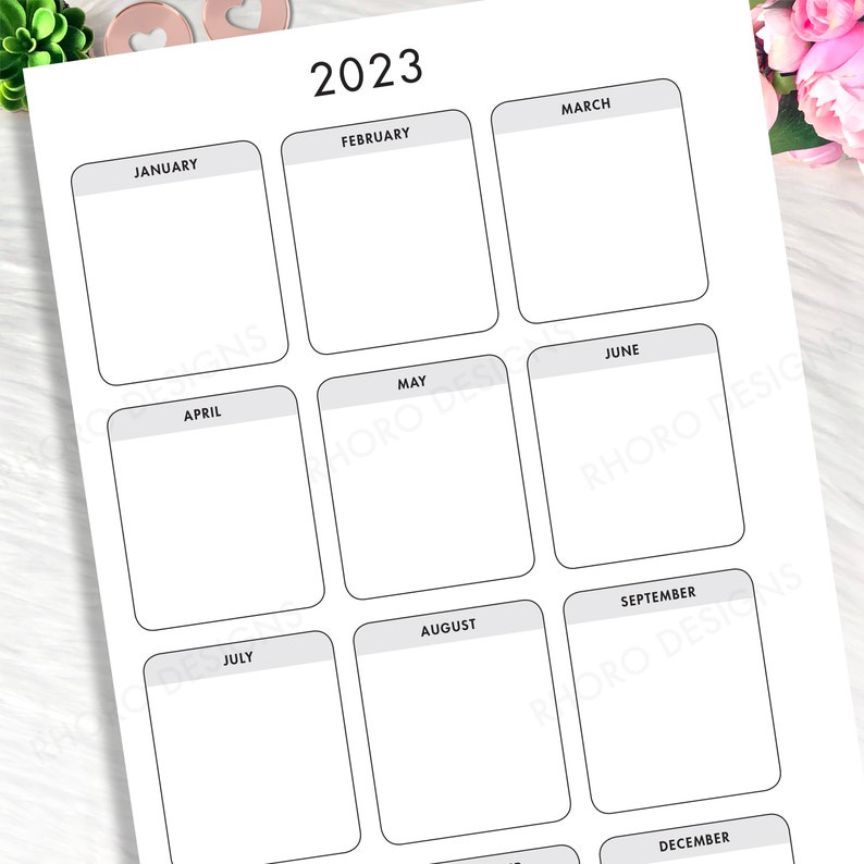 Happy Planner Mini Calendar Printable Inserts 2022 Calendar Etsy