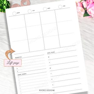 CLASSIC HAPPY PLANNER Parenting Layout Printable Insert, Weekly On Two Pages Undated Productivity Planner Refill Printable Inserts WO2P Pdf image 2