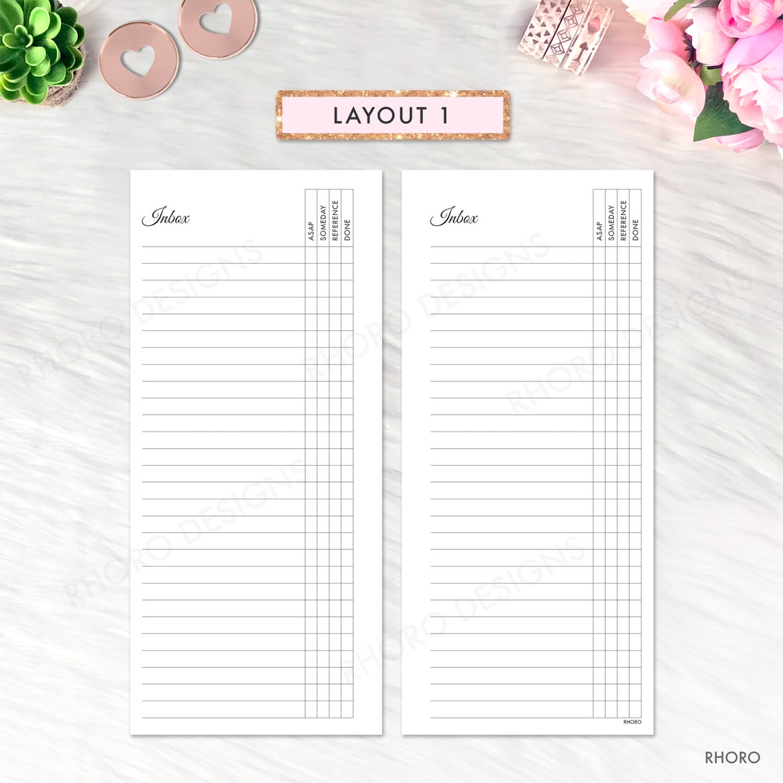 Printable Inbox Happy Planner Skinny Classic Inbox Tracker - Etsy
