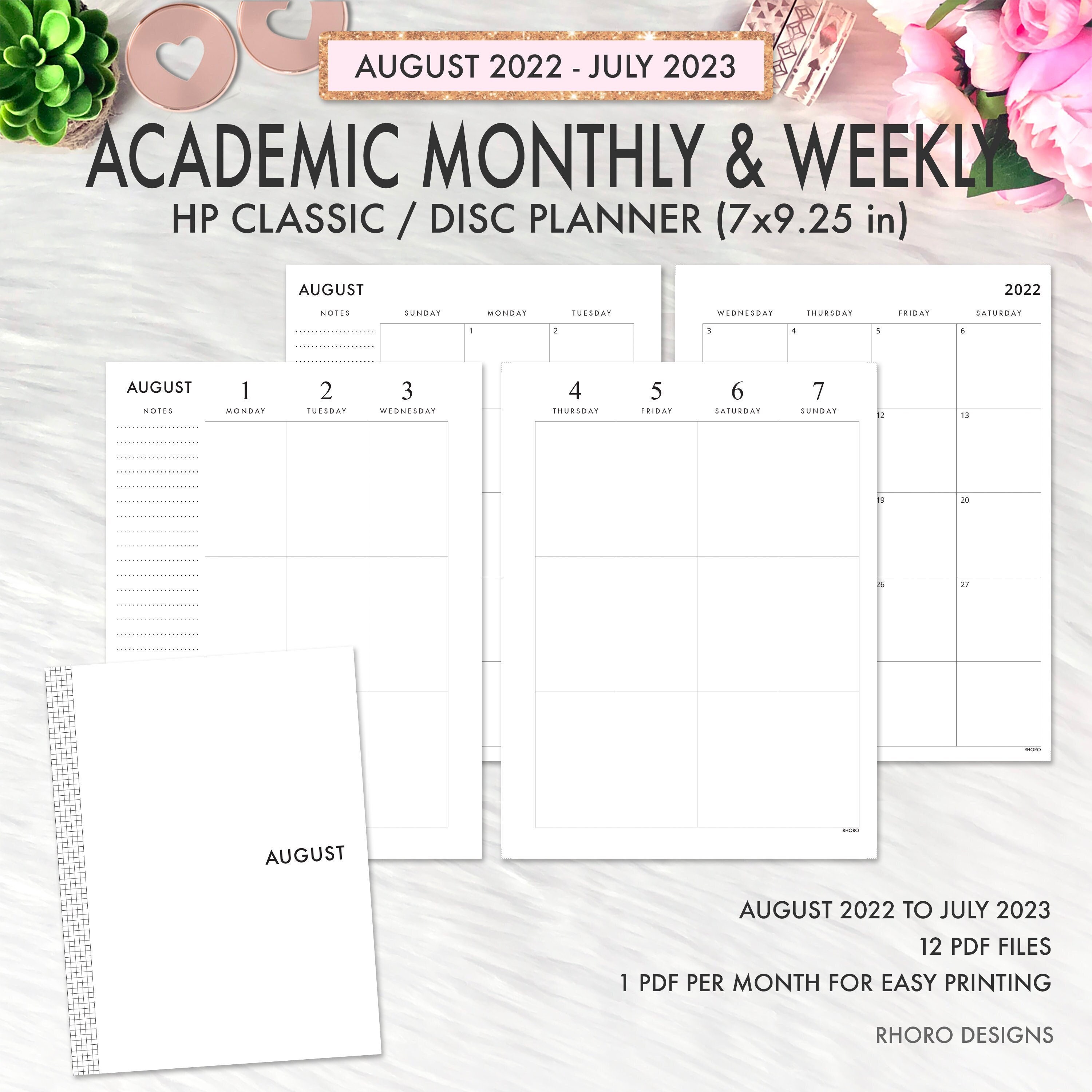 Happy Planner Student Inserts Printable Happy Planner Classic Etsy