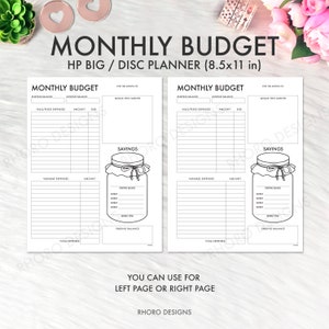 Happy Planner Budget Printable, Monthly Budget, Happy Planner Big Budget Inserts, Monthly Budget Printable, Happy Planner Budget Inserts zdjęcie 2