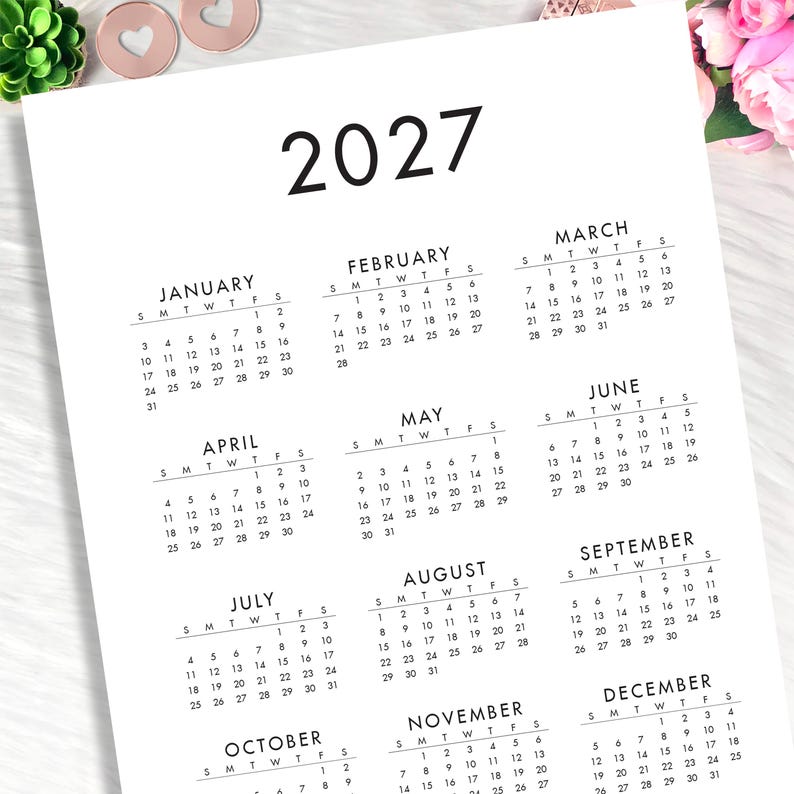 Happy Planner Classic Calendar Inserts, 2026 2027 Calendar, Yearly ...