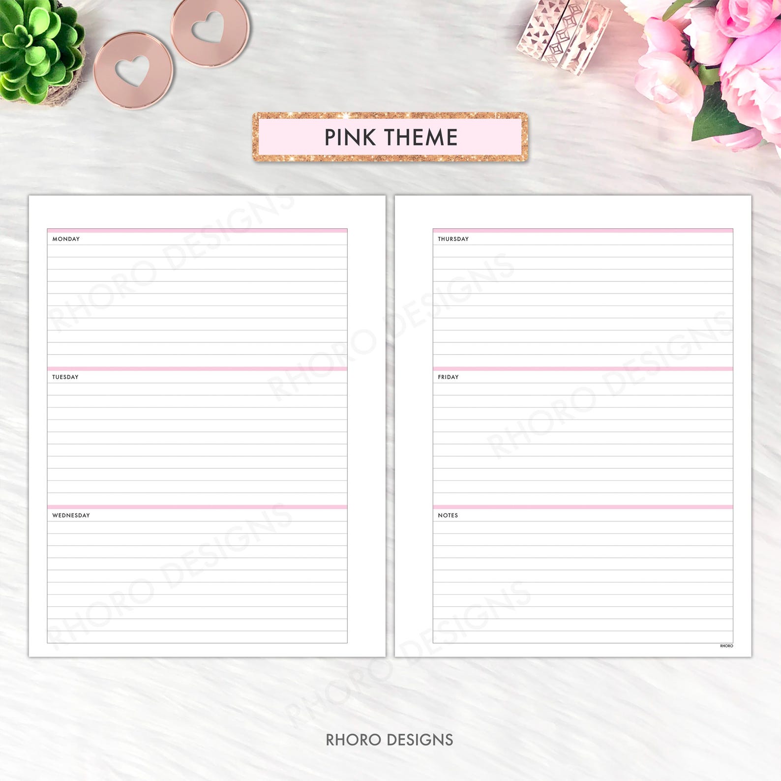 BIG HAPPY PLANNER Printable Insert, Teacher School Academic Weekly ...