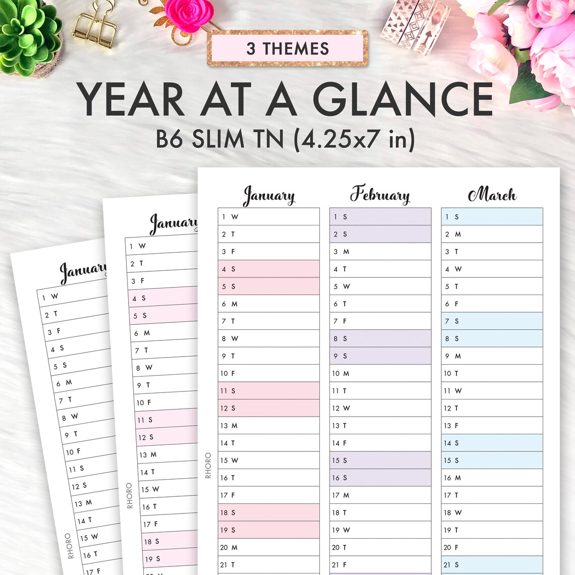 B6 Slim Printable Inserts B6 Slim Inserts B6 Slim Printable | Etsy