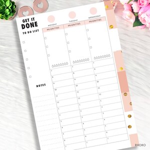 Happy Planner Mini Printable Insert, Happy Planner Hourly Layout ...