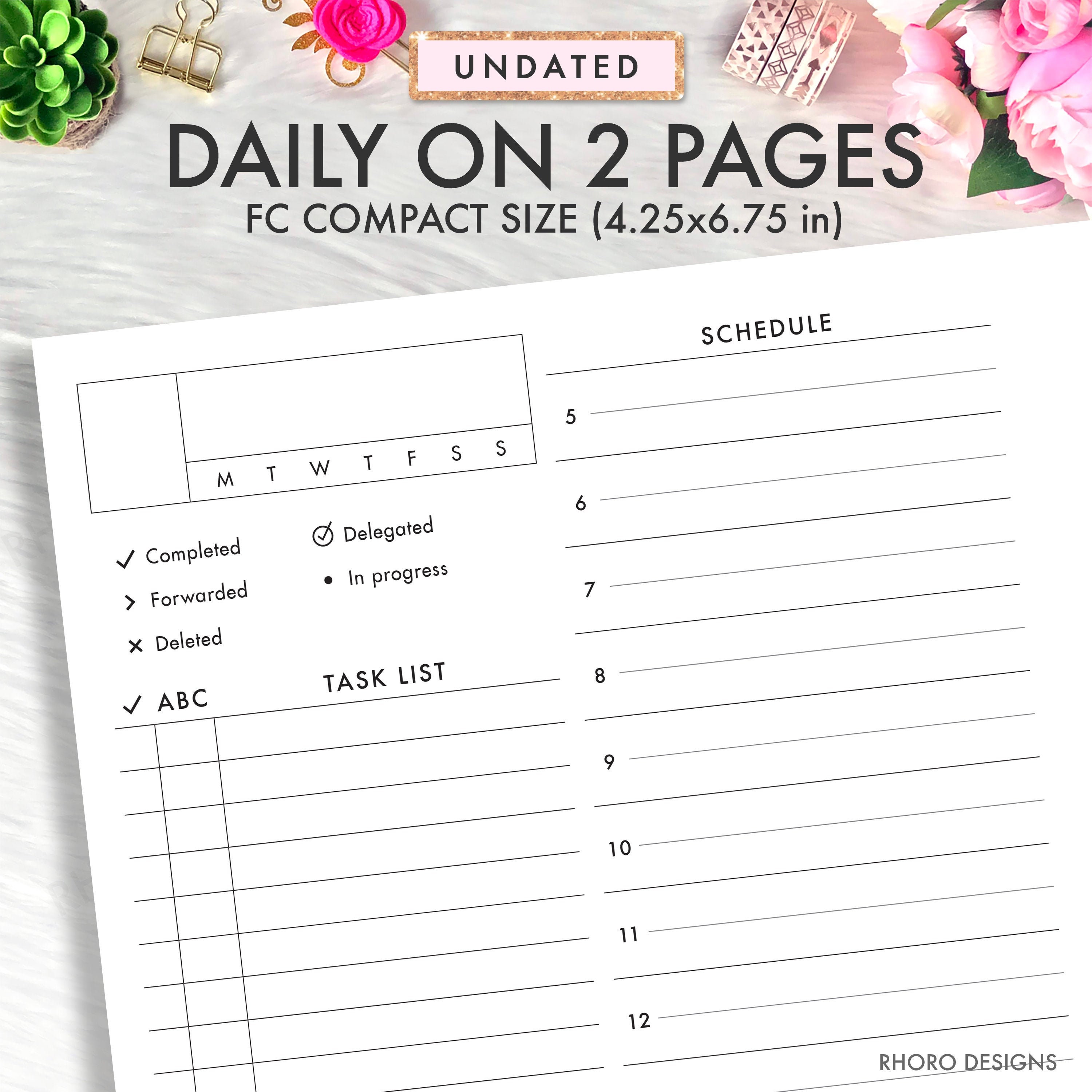 Small Functional Daily Agenda Refill - Art of Living - Books and Stationery