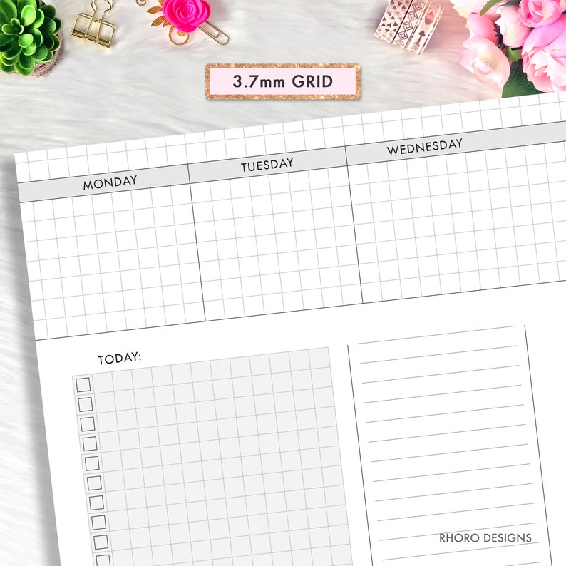 A6 Printable Planner Inserts A6 Inserts Dutch Door Weekly | Etsy