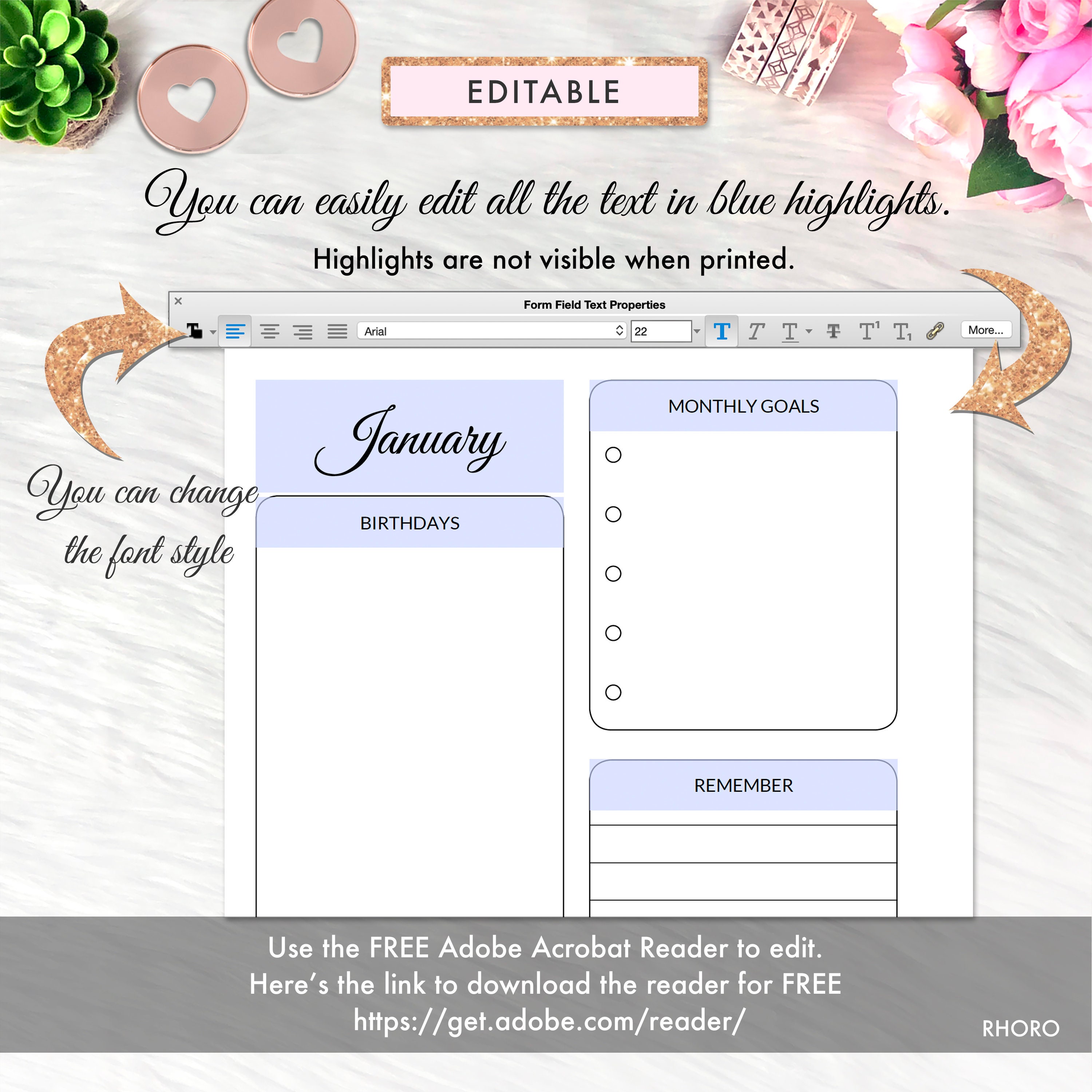Erin Condren Planner Inserts