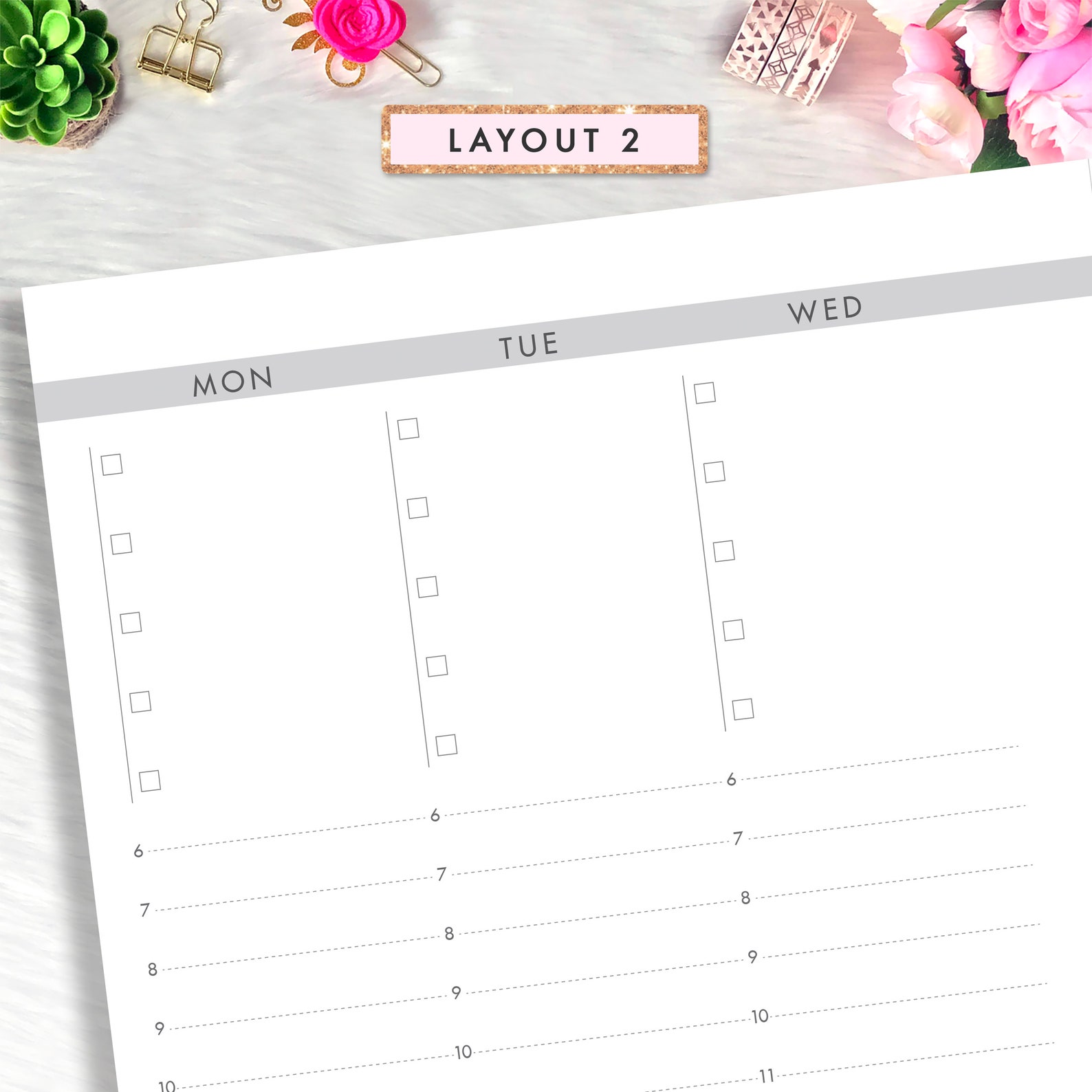 FRANKLIN COVEY Compact Inserts Printable Weekly Vertical on 2 Etsy