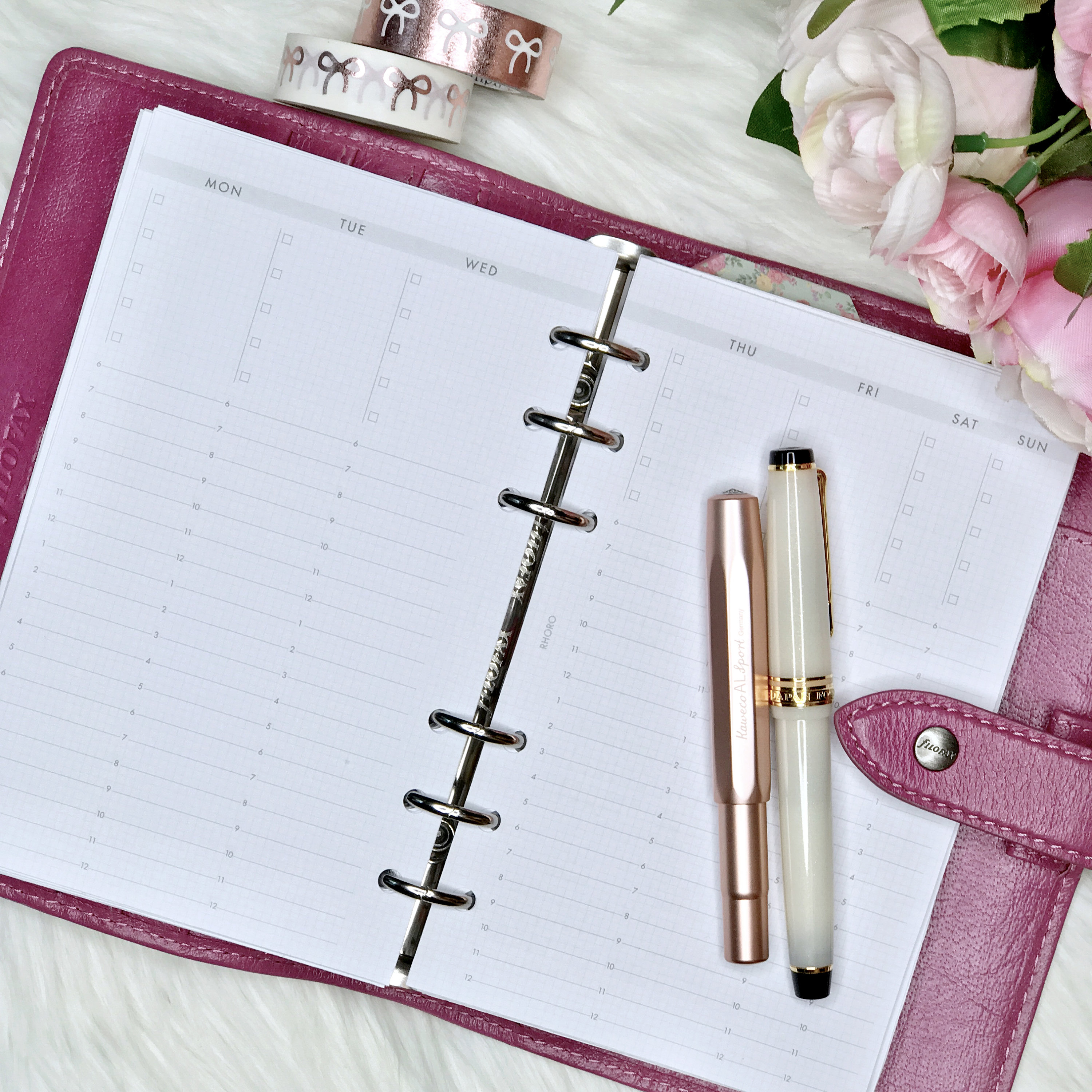Personal Planner Inserts Printable, Weekly Vertical on 2 Pages Time ...