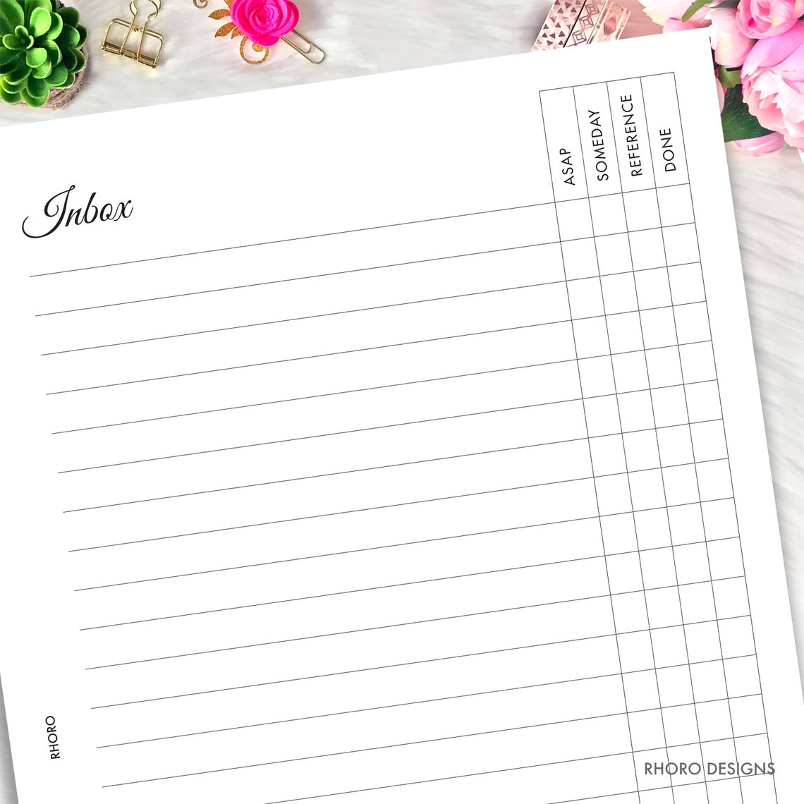 Planner Inbox Notebook Half Letter Planner Inserts Printable, Inbox Tracker Insert, Half ...