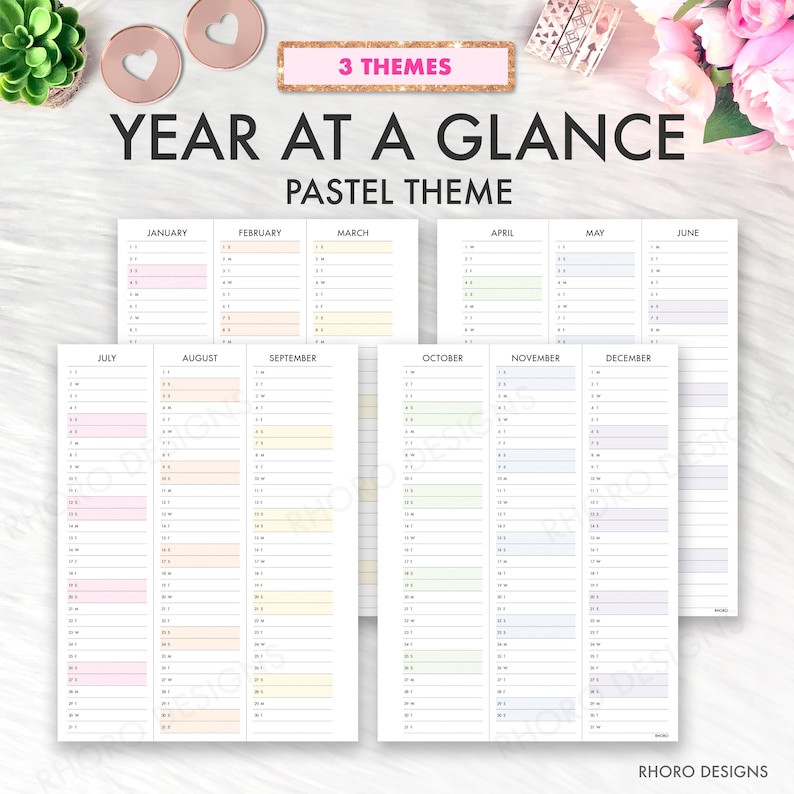 Happy Planner Printable, Teacher Planner Year At A Glance 2025 2026 2027 Classic Happy Planner Inserts, Student Planner Calendar July PDF image 3