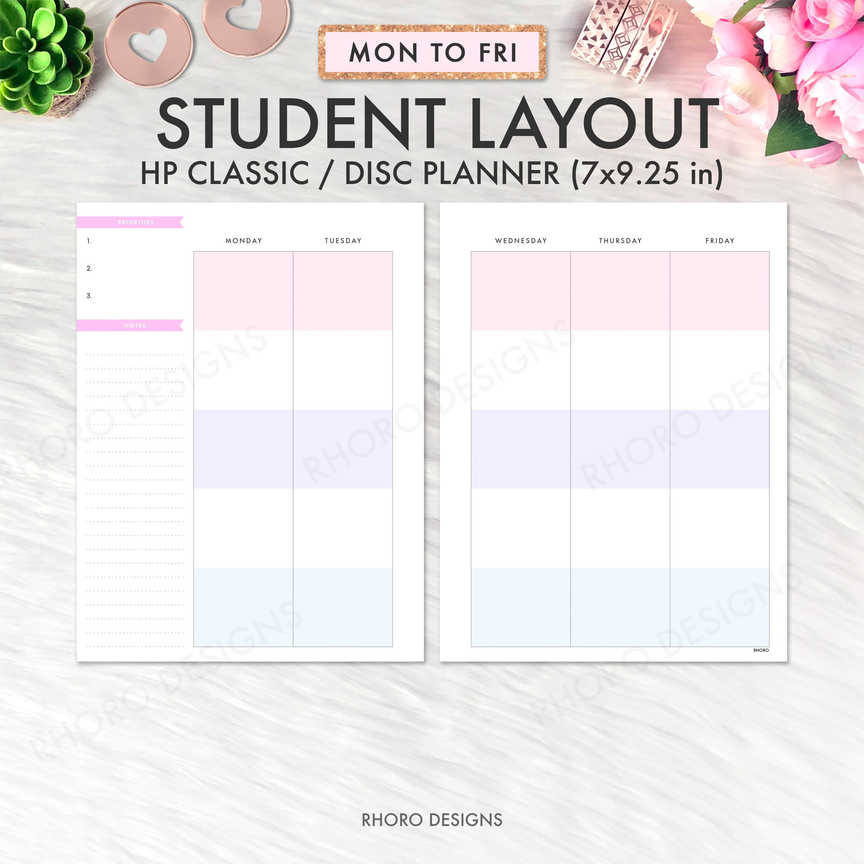 Happy Planner Student Inserts Happy Planner Student Planner Etsy