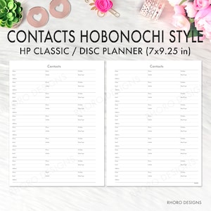 CLASSIC HAPPY PLANNER Printable Insert, Hobonichi Weeks Grid Style ...