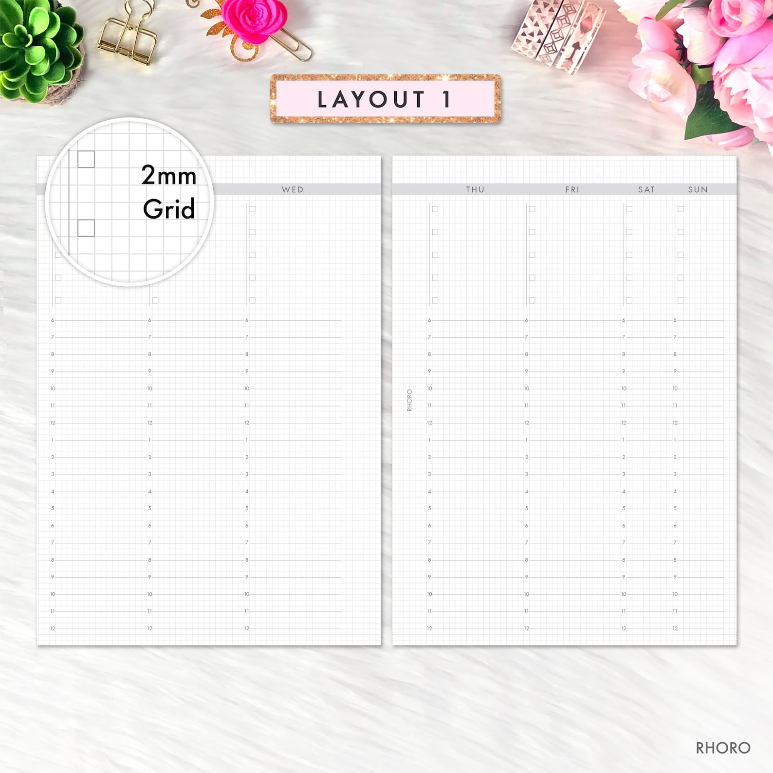 Personal Wide Inserts Personal Wide Planner Printable Etsy