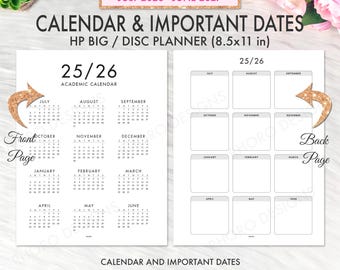 Teacher Student Calendar 2025 2026 2027 Printable PDF, Happy Planner Big Teacher Printable, Teacher Planner Calendar July Start PDF 8.5x11