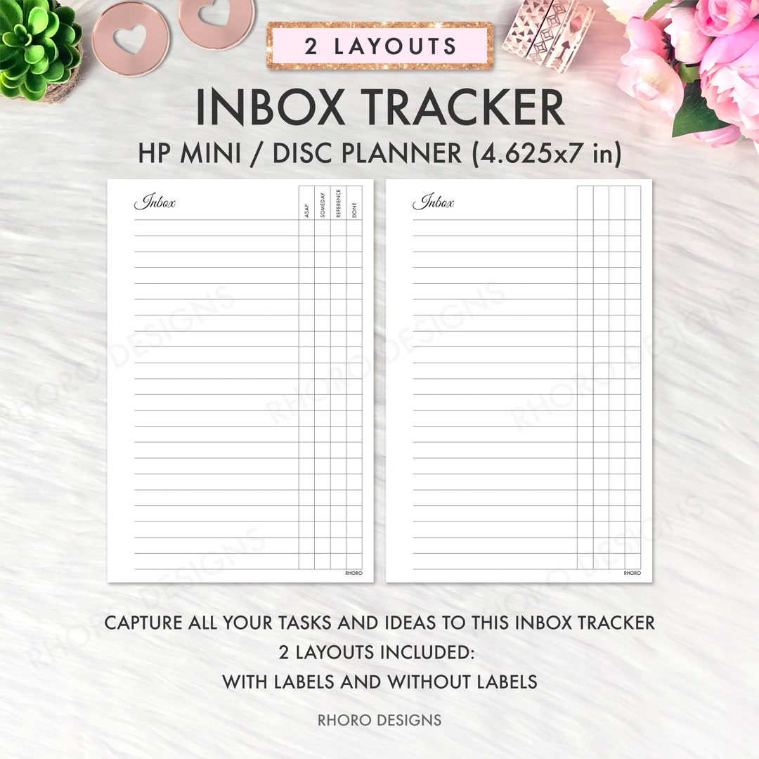 MINI HAPPY PLANNER Inserts Printable, Inbox Tracker Printables, Happy