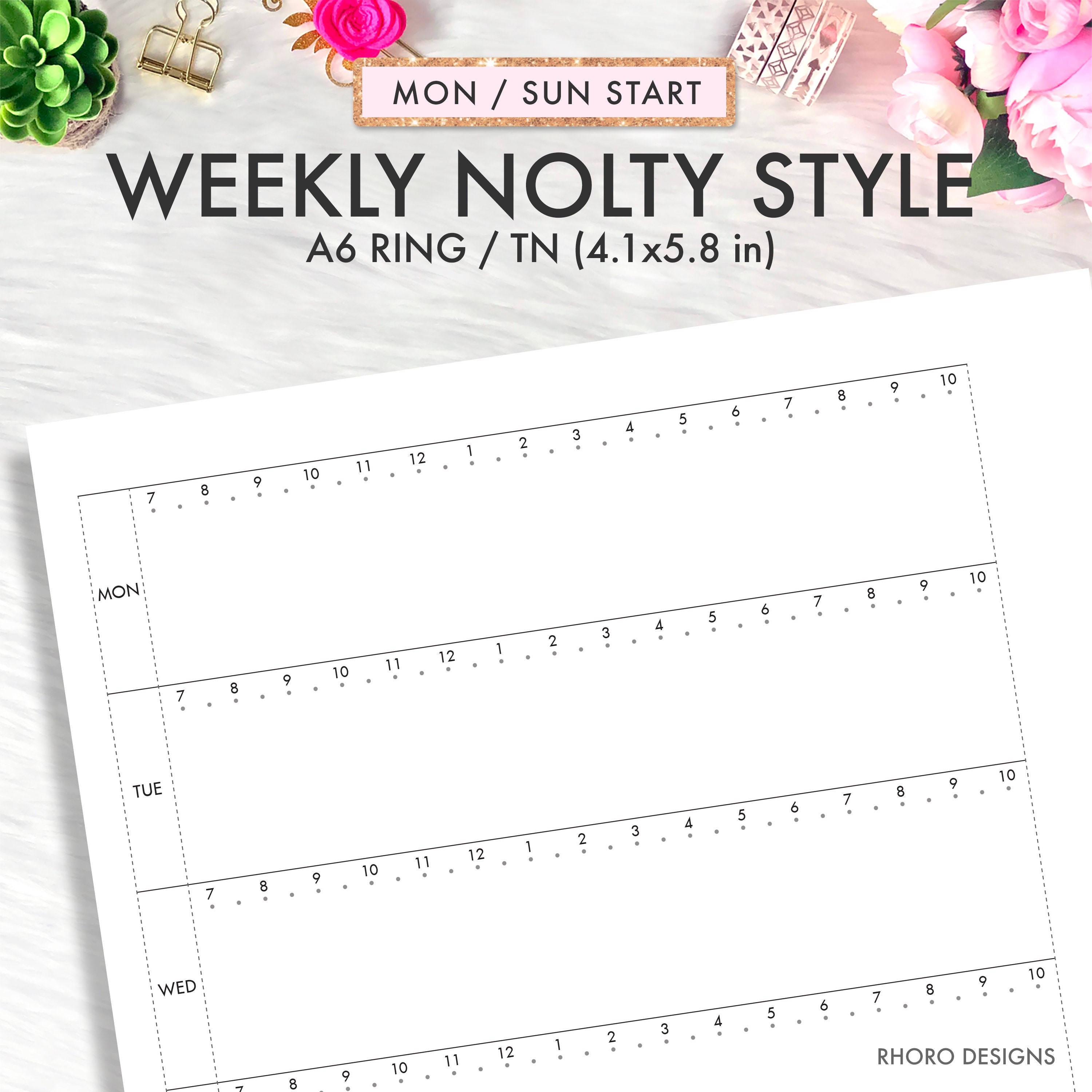 True A6 Habit Tracker Inserts