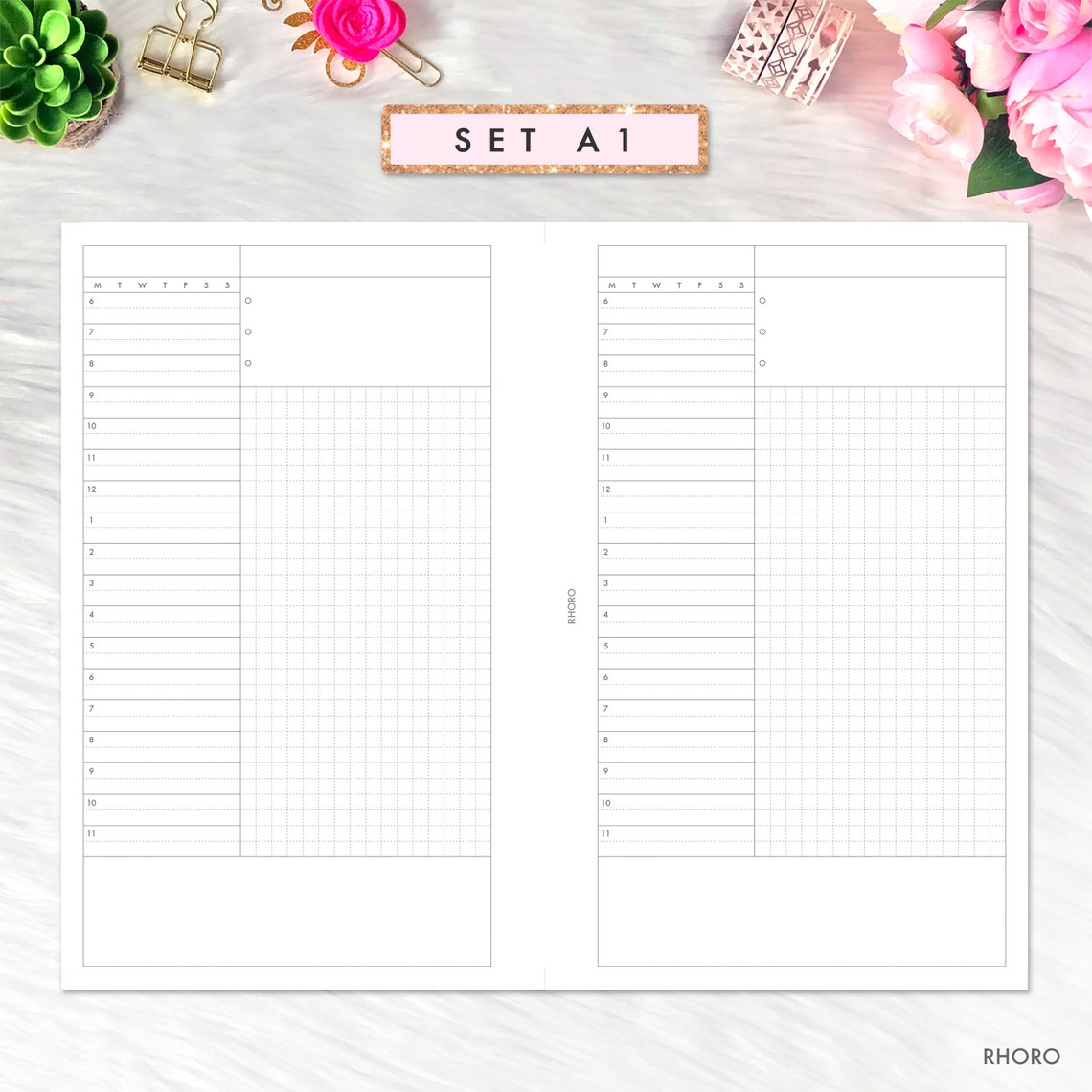 FRANKLIN COVEY Compact Inserts Printable Daily Grid Set A | Etsy