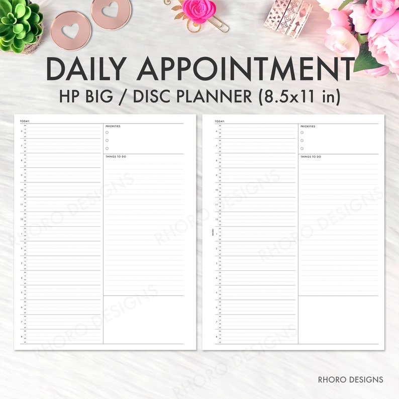 BIG HAPPY PLANNER Printable Insert Happy Planner Daily Etsy
