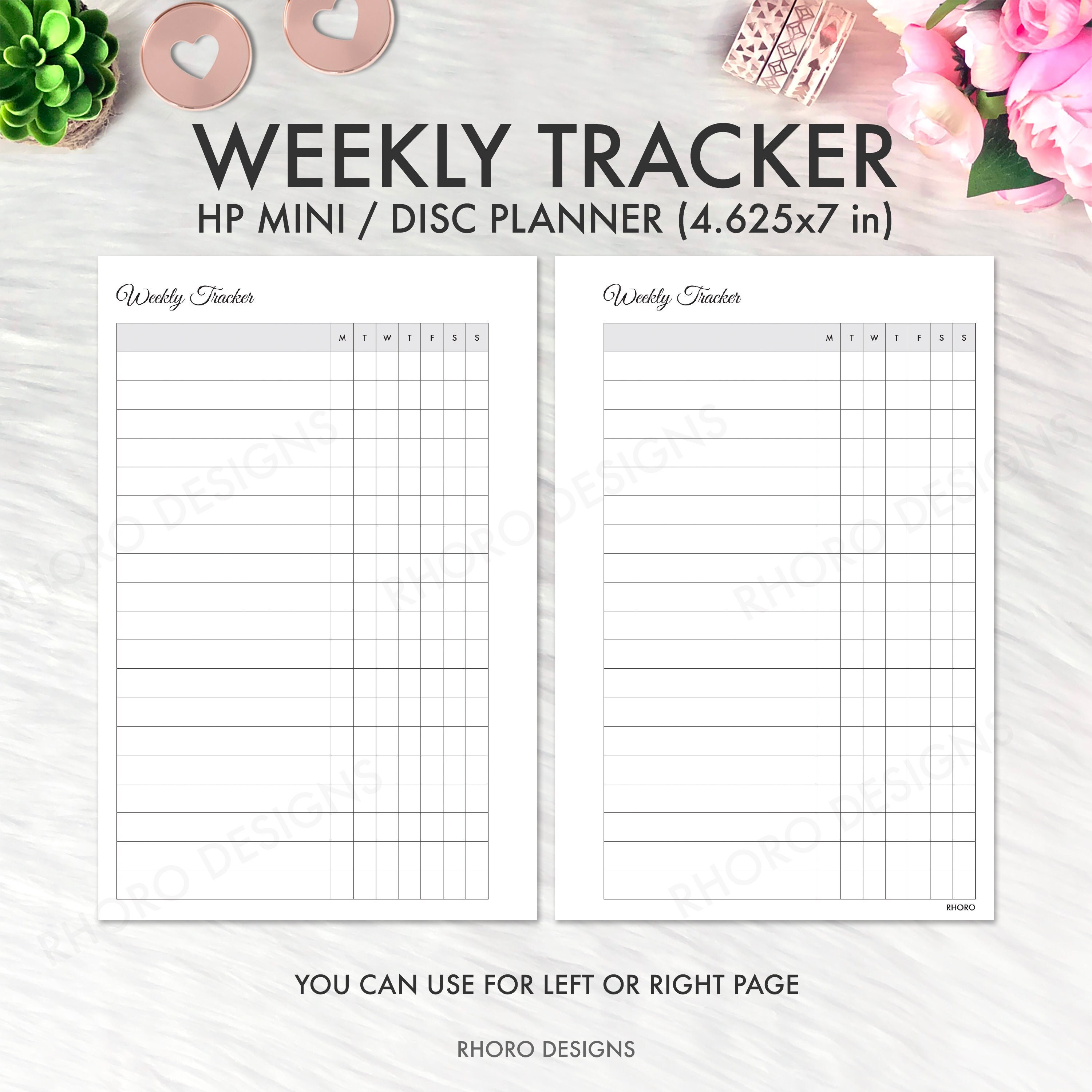 Happy Planner Mini Inserts Weekly Tracker Printables Habit - Etsy