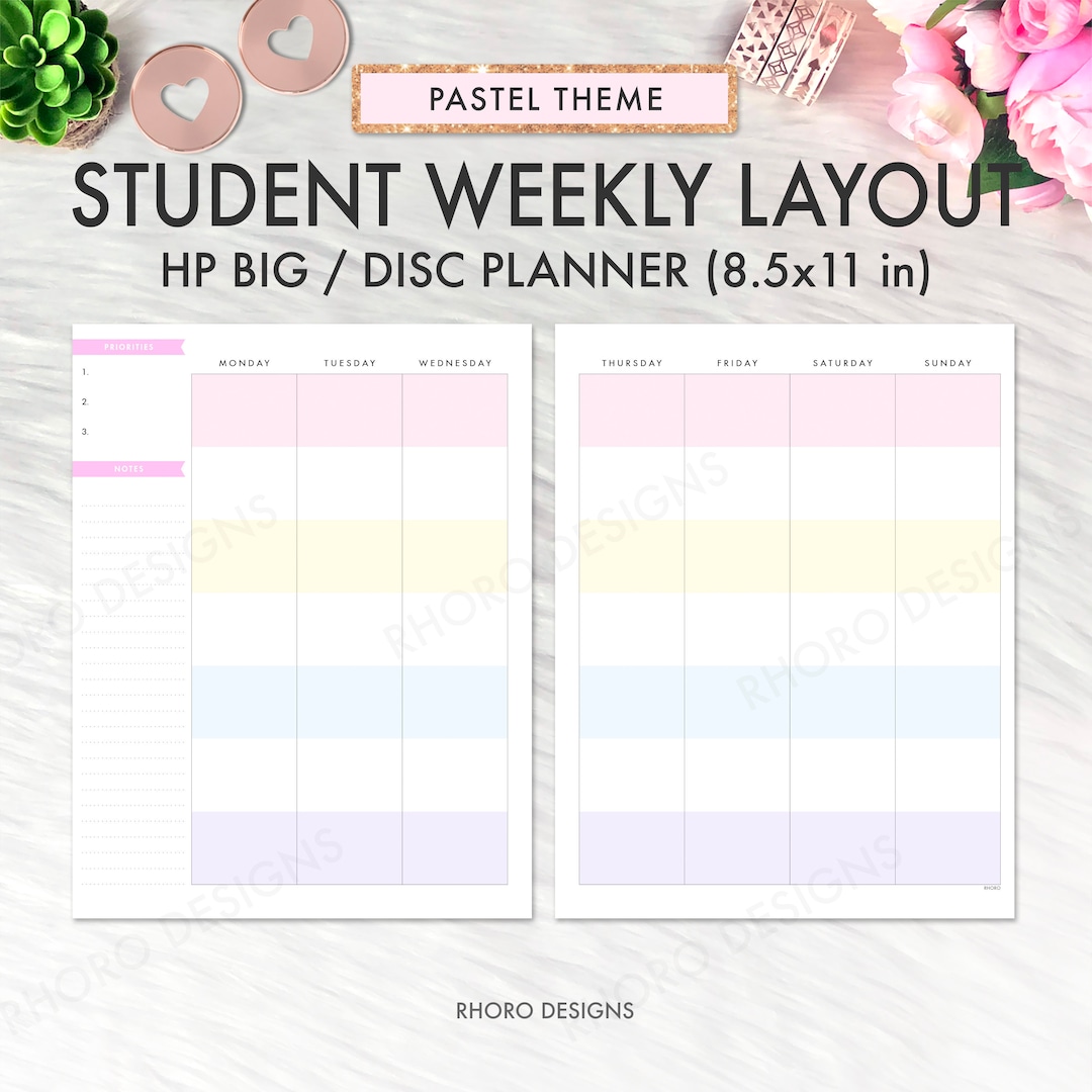 Happy Planner Student Inserts Printable, Happy Planner Big Printable ...