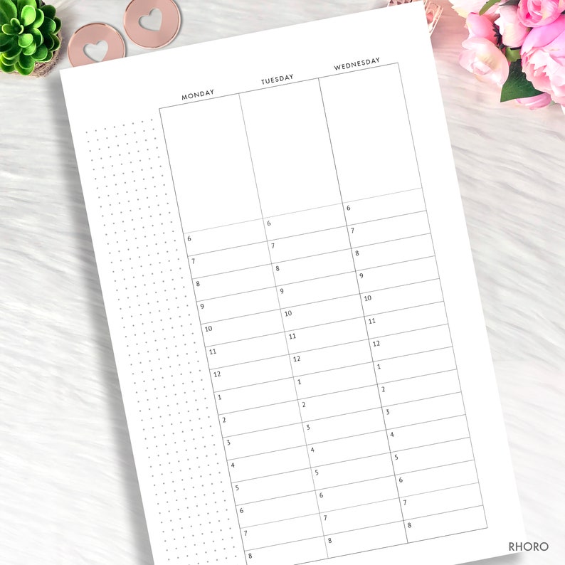 MINI HAPPY PLANNER Inserts Hourly Inserts Happy Planner Etsy