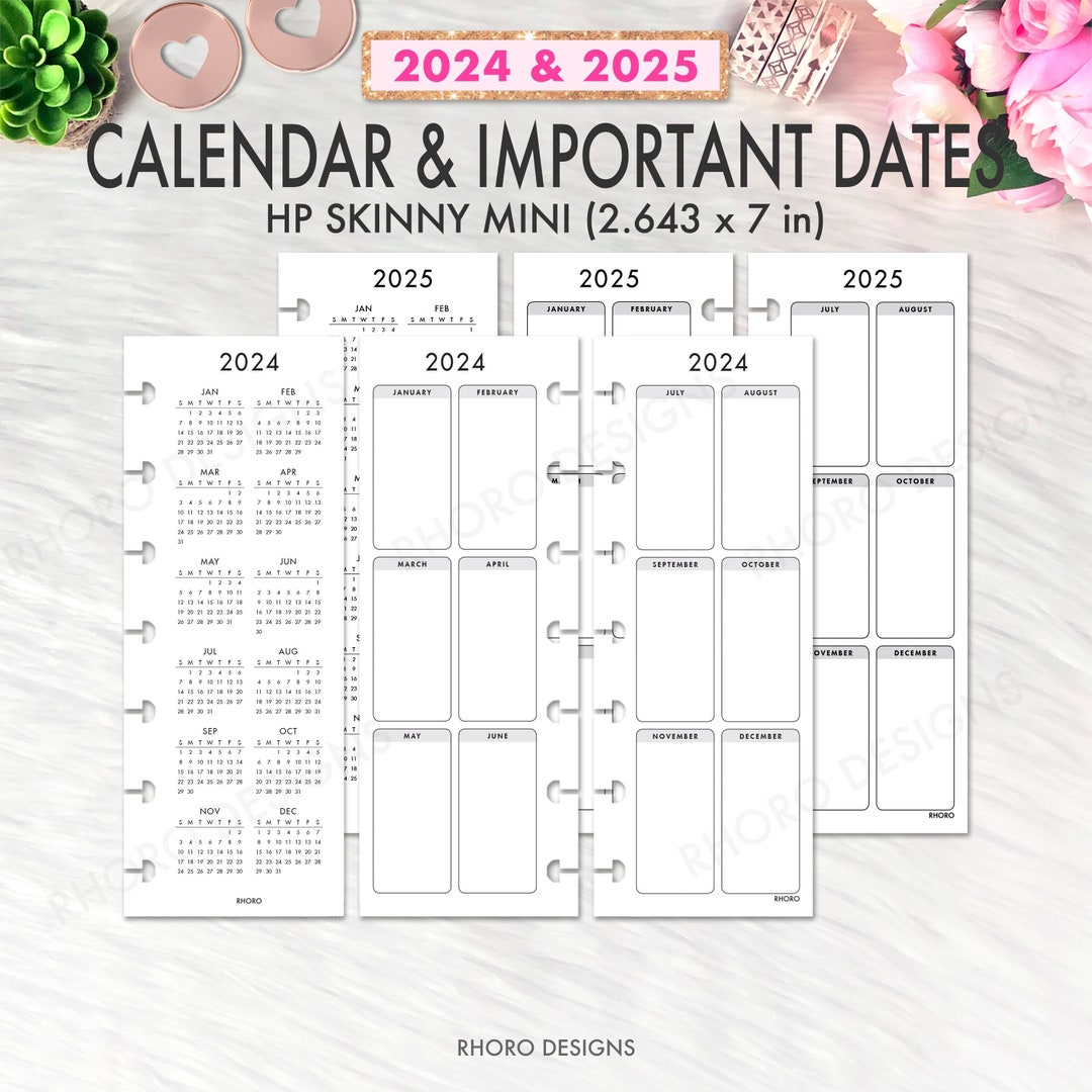 SKINNY MINI Happy Planner Inserts, HP Skinny Mini Printable Inserts