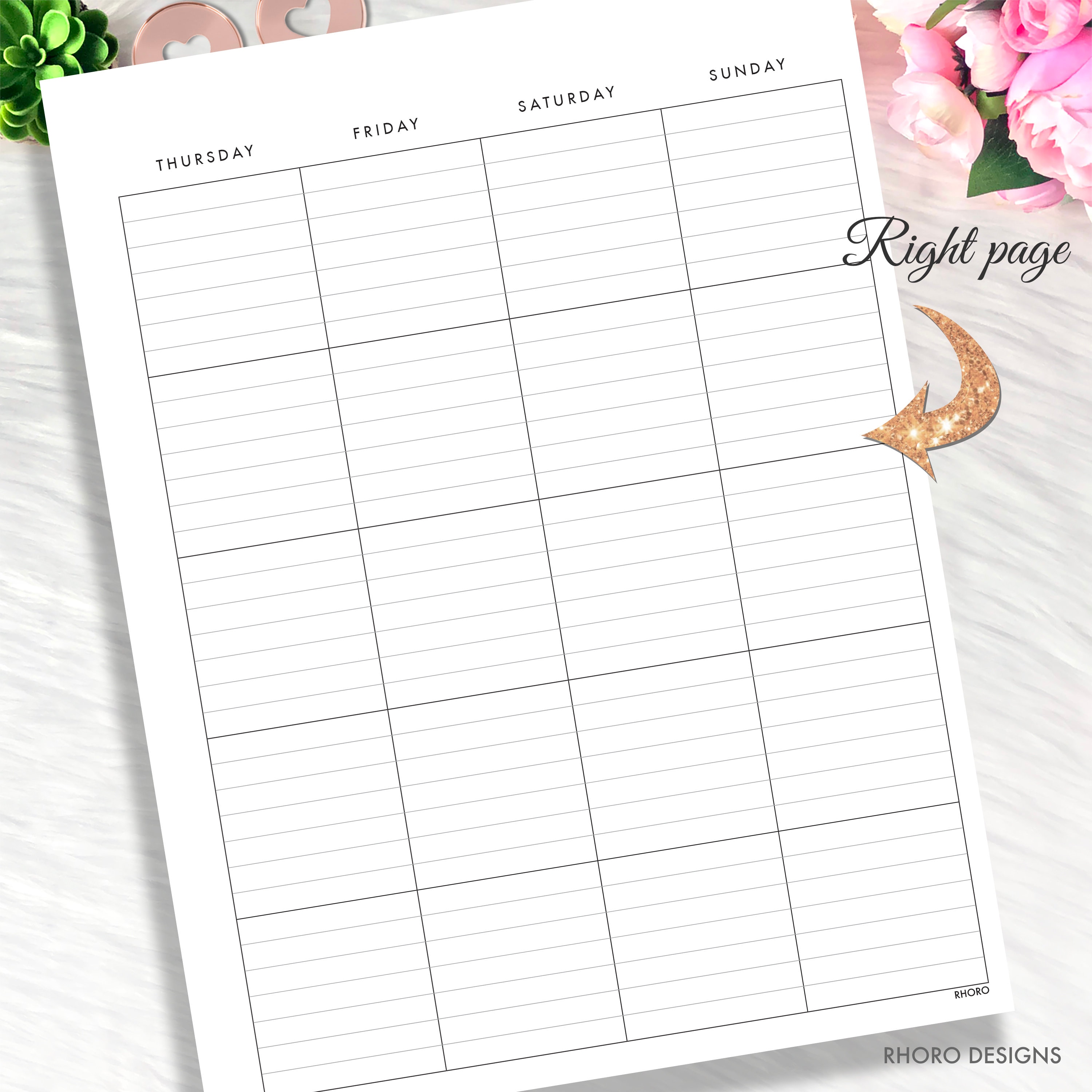 Happy Planner Classic Monthly Printable Classic Happy Planner - Etsy