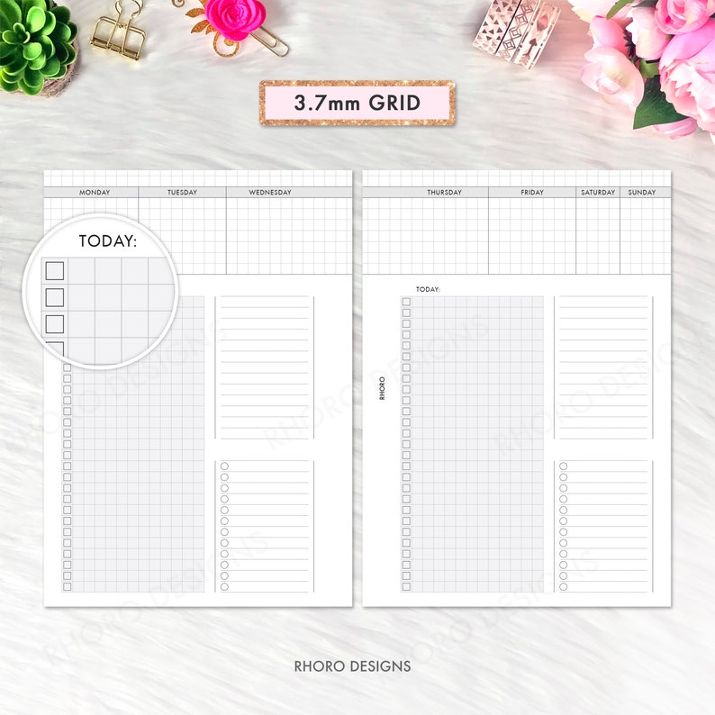 A6 Printable Planner Inserts A6 Inserts Dutch Door Weekly - Etsy