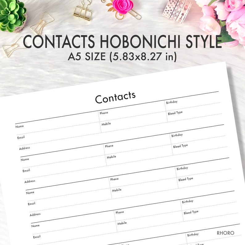 A5 Planner Inserts Printable Hobonichi Style Bundle Monthly - Etsy