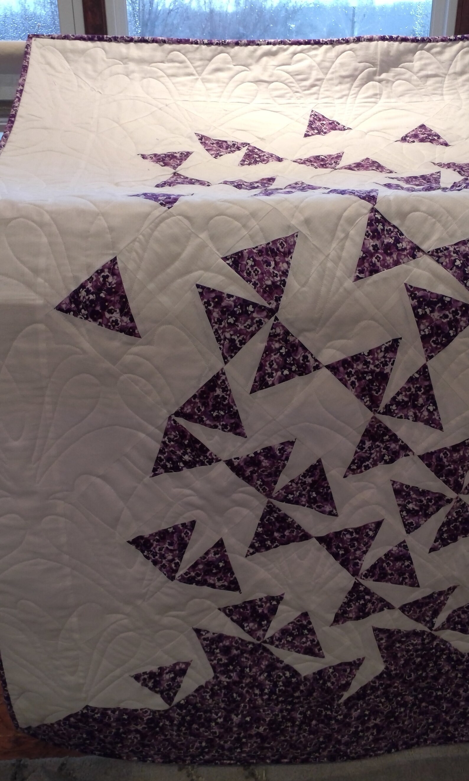 Tumbling Triangles Lap Quilt Etsy