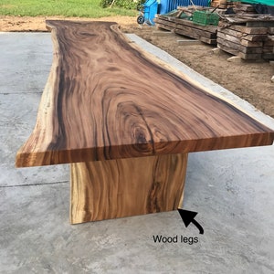 Luxury Dining Live Edge Dining Table Reclaimed single slab, Conference Table Reclaimed Acacia Wood Solid Slab 350cm  Length(C10)