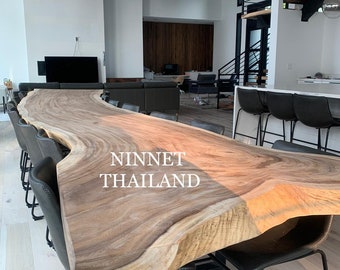 Luxury Dining Live Edge Dining Table Reclaimed Single Slab , Conference Table Reclaimed  (KA6 Large Rare Size)  5m Length