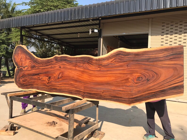 Mesa de comedor De borde vivo Recuperada Losa simple Mesa de | Etsy