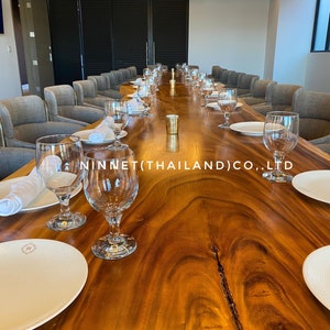 Wood Dining Table, Live Edge Table,Luxury Dining Live Edge Dining Table Reclaimed 2 Slab join,  (J23 Large Rare Size)  140&#39;&#39;Length