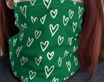 Neck Gaiter: Lots of JETS Hearts - custom Face Mask. Protection with style!