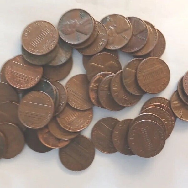 1964 Pennies By The Pound 4.9 oz of Lincoln Head Memorial US Cents Unsearched for ERRORS and Varieties. Various Mints