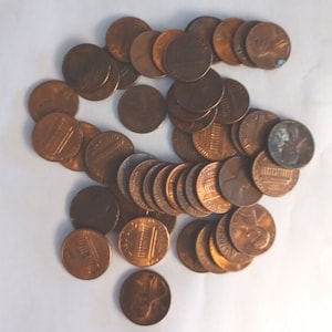 1993-Pennies durch das Pfund 3,4 Unzen von Lincoln Head-Memorial Cents für Fehler und Sorten nicht durchsucht. Verschiedene Mints